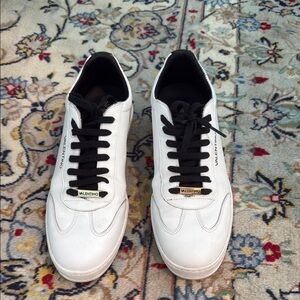 Valentino White Sneakers Minimalist Design Casual